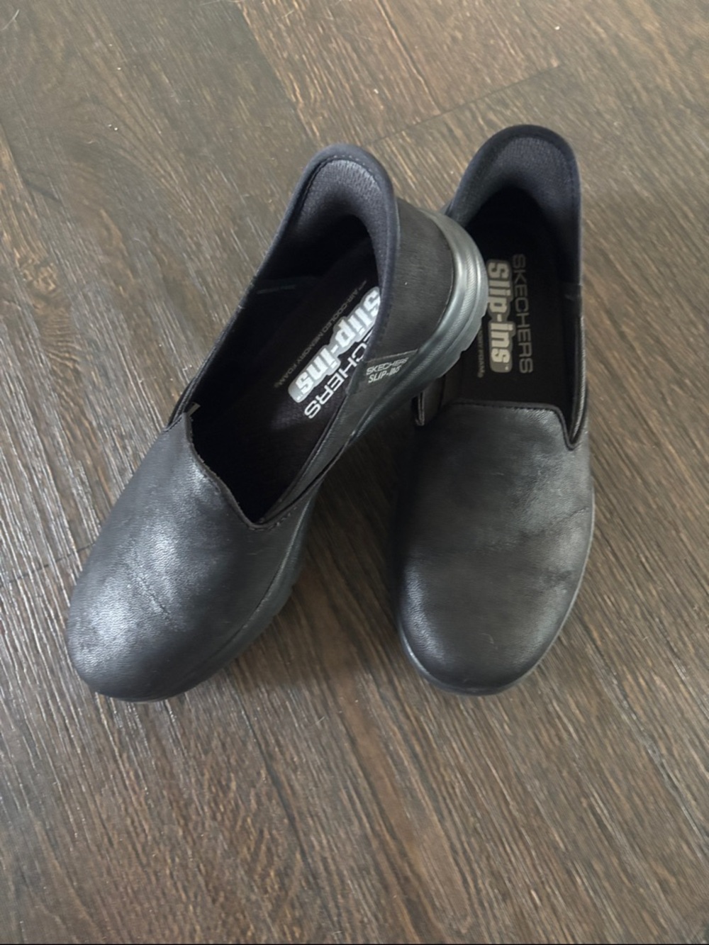 Womans Skechers Black Slip-On Casual Work Loafers